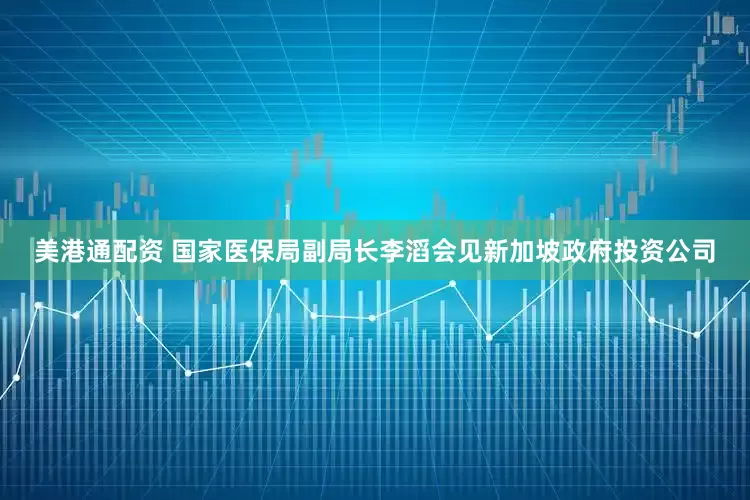 美港通配资 国家医保局副局长李滔会见新加坡政府投资公司